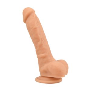 Realistické silikónové dildo Loving Joy s prísavkou a semenníkmi "8"