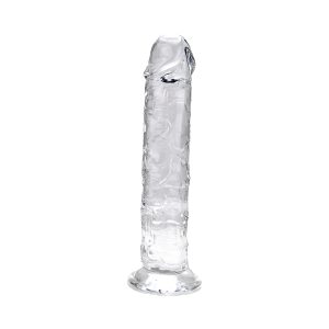 Prísavkové dildo Loving Joy 20 cm, priehľadné