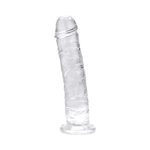 Prísavkové dildo Loving Joy 21,5 cm, priehľadné
