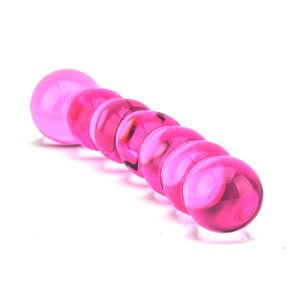 Rebrované sklenené dildo Spectrum