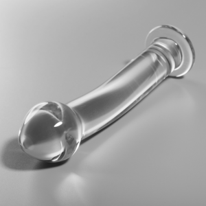 NEBULA SERIES BY IBIZA - MODEL 11 DILDO Z BOROSILIKÁTOVÉHO SKLA, ČÍRE, 16 CM -O- 3 CM