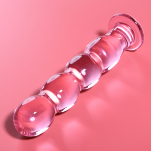 NEBULA SERIES BY IBIZA - MODEL 10 DILDO Z BOROSILIKÁTOVÉHO SKLA, RUŽOVÉ, 16,5 CM -O- 3,5 CM