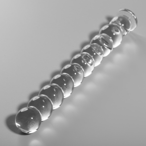 NEBULA SERIES BY IBIZA - MODEL 22 DILDO Z BOROSILIKÁTOVÉHO SKLA, ČÍRE, 21,5 CM -O- 2,5 CM