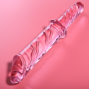 NEBULA SERIES BY IBIZA - MODEL 24 DILDO Z BOROSILIKÁTOVÉHO SKLA, RUŽOVÉ, 28,5 CM -O- 5 CM