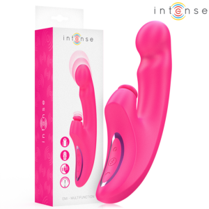 INTENSE - EMI VIBRÁTOR 13,5 CM, MULTIFUNKČNÝ 3 V 1, 10 REŽIMOV, RUŽOVÝ