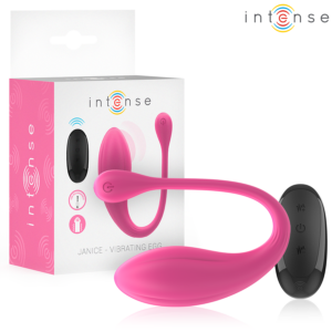 INTENSE - JANICE U-VIBRÁTOR, DVOJITÁ STIMULÁCIA, 10 REŽIMOV, RUŽOVÝ, S DIAĽKOVÝM OVLÁDANÍM